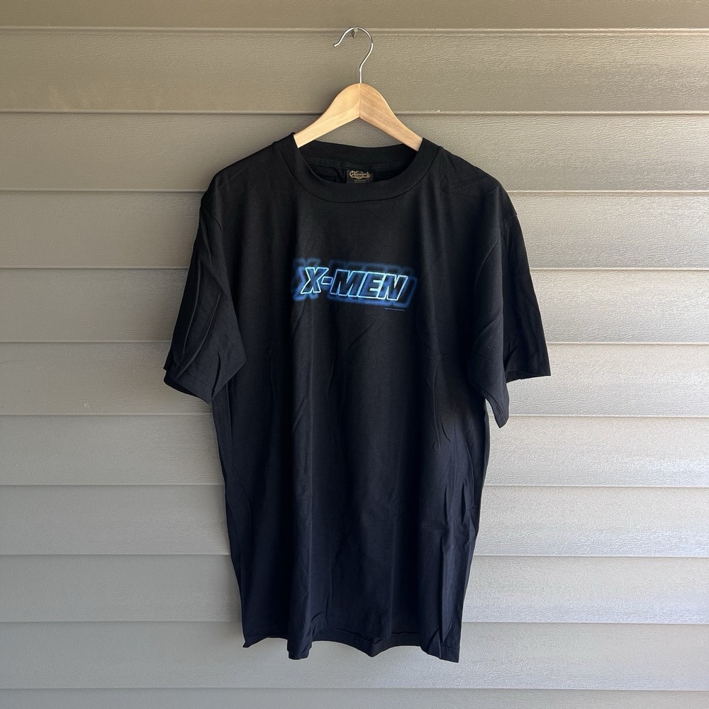 Vintage X-MEN Promo Movie 2000 Marvel Men's T-shirt Size L Black